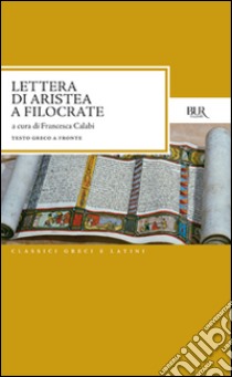 Lettera di Aristea a Filocrate libro di Anonimo