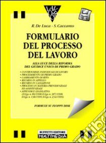 Formulario del processo del lavoro libro di De Luca R.