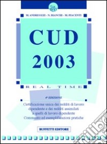 CUD 2003 libro di Andreozzi M. - Piacenti M.