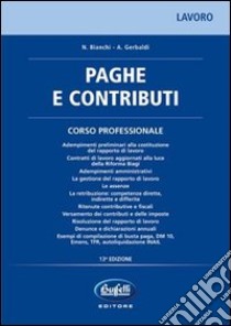 Corso di paghe e contributi libro di Bianchi Nevio - Gerbaldi Alessandra