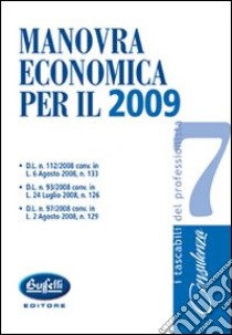 Manovra economica per il 2009 libro