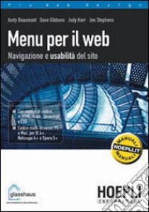 Menu per il web. Navigazione e usabilità del sito libro