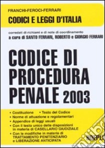 Codice di procedura penale 2003 libro