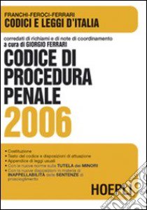 Codice di procedura penale 2006 libro