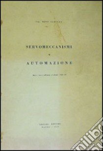 Servomeccanismi e automazione libro di Carfora Aldo