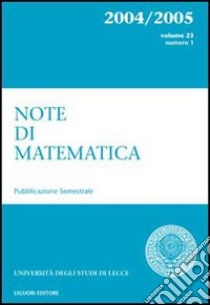 Note di matematica. Vol. 22 libro