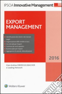 Export management libro di Oberegelsbacher Gian Andrea