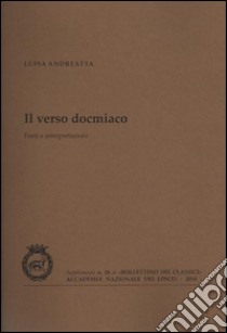 Il verso del docmiaco libro di Andreatta Luisa