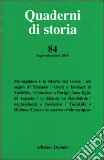 Quaderni di storia (2016). Vol. 84 libro