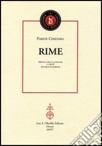 Rime libro di Ceresara Paride; Comboni A. (cur.)