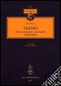 Teatro libro di Pliya José; Rizzo C. (cur.)