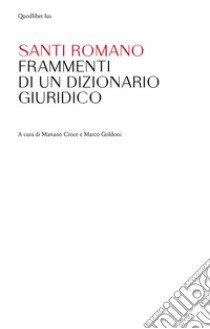 Frammenti di un dizionario giuridico libro di Romano Santi; Croce M. (cur.); Goldoni M. (cur.)