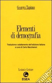 Elementi di demografia libro di Tapinos Georges