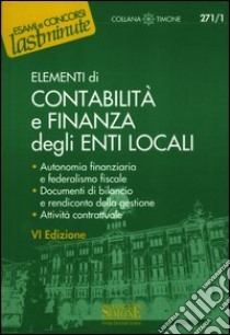 Elementi di contabilità e finanza degli enti locali libro