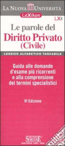 Le parole del diritto privato (civile) libro