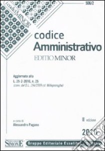 Codice amministrativo libro di Pagano A. (cur.); Pagano D. (cur.)