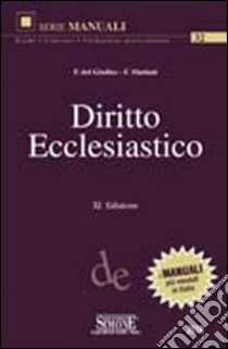 Diritto ecclesiastico libro di Del Giudice Federico - Mariani Federico