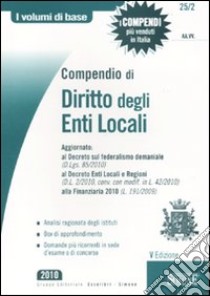 Compendio di diritto degli enti locali libro