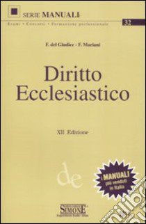 Diritto ecclesiastico libro di Del Giudice Federico - Mariani Federico