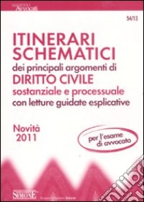 Itinerari schematici dei principali argomenti di diritto civile sostanziale e processuale con letture guidate esplicative libro