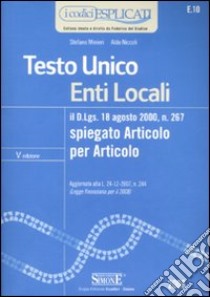 Testo unico enti locali libro di Minieri Stefano - Niccoli Aldo