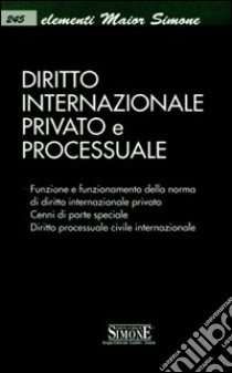 Diritto internazionale privato e processuale libro