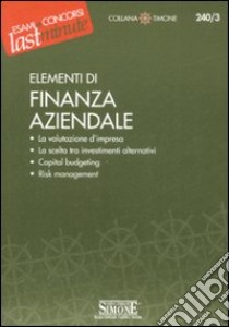 Elementi di finanza aziendale libro