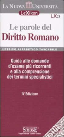 Le parole del diritto romano libro