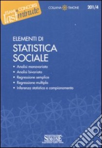 Elementi di statistica sociale libro di Iodice Carla