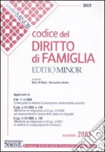 Codice del diritto di famiglia libro di Di Majo D. (cur.); Avolio A. (cur.)