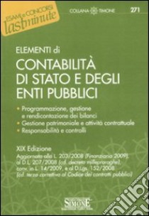 Elementi di contabilità di Stato e degli enti pubblici libro