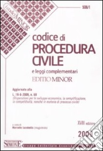 Codice di procedura civile e leggi complementari. Ediz. minore libro