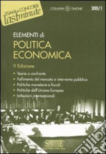 Elementi di politica economica libro