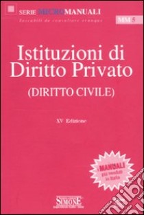 Istituzioni di diritto privato (diritto civile) libro