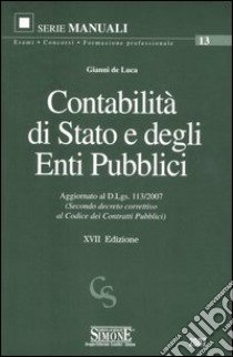 Contabilità di Stato e degli enti pubblici libro di De Luca Gianni