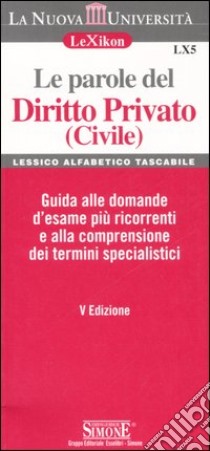 Le parole del diritto privato (civile) libro