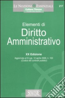 Elementi di diritto amministrativo libro