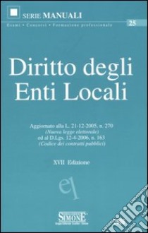 Diritto degli enti locali libro