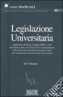 Legislazione universitaria libro