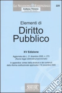 Elementi di diritto pubblico libro di Solenne D. (cur.)