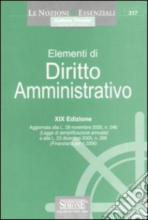 Elementi di diritto amministrativo libro