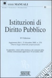 Istituzioni di diritto pubblico libro