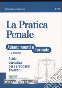 La pratica penale. Adempimenti e formule. Guida operativa per i praticanti avvocati libro di Marino Raffaele - Visco Fabio