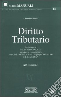 Diritto tributario libro di De Luca Gianni