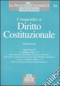 Compendio di diritto costituzionale libro