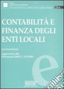 Contabilità e finanza degli enti locali libro