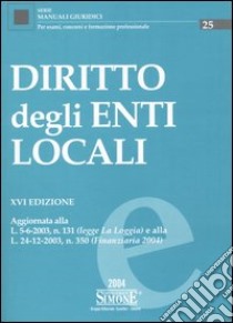 Diritto degli enti locali libro