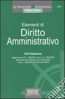 Elementi di diritto amministrativo libro