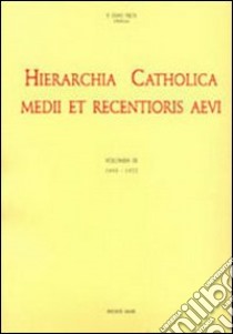 Hierarchia catholica. Vol. 9: 1903-1922 libro di Pieta Z. (cur.)