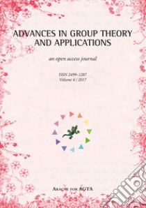 Advances in group theory and applications (2017). Vol. 4 libro di De Giovanni F. (cur.)